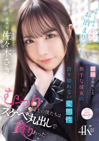 交際して半年、念願のお泊まりデート 初Hで判明した奥手な彼女の計り知れない変態性 むっつり同士の僕たちはスケベ丸出しで貪りあった 佐々木さき