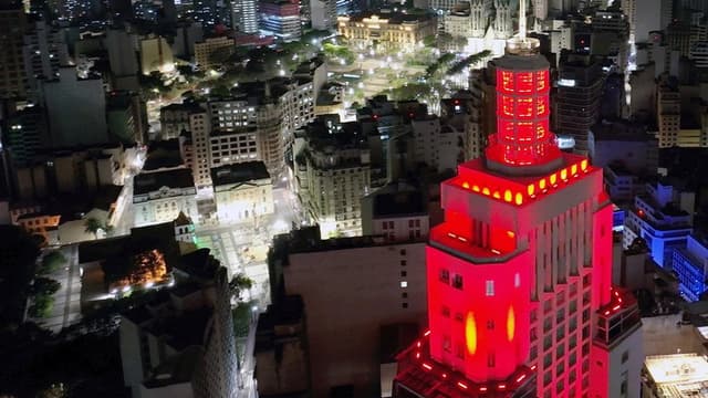 Brasil Visto de Cima à Noite