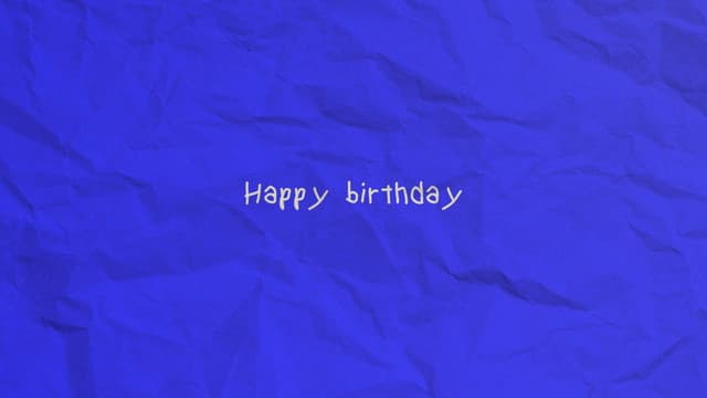 Happy birthday