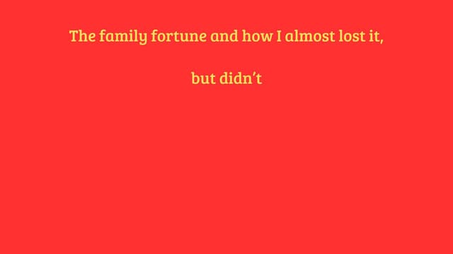 Dodecahedron of Luck: The family fortune and how I almost lost it, but didn't