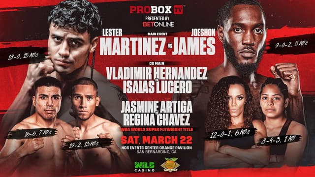 Lester Martinez vs. Joeshon James