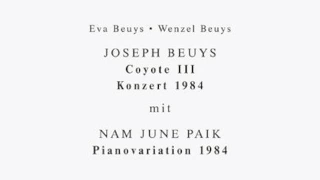 Joseph Beuys - Coyote III