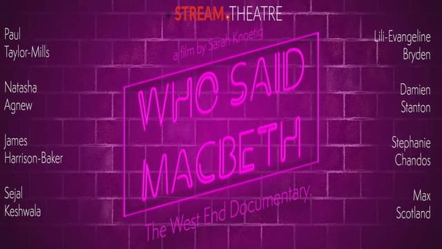 Who Said Macbeth